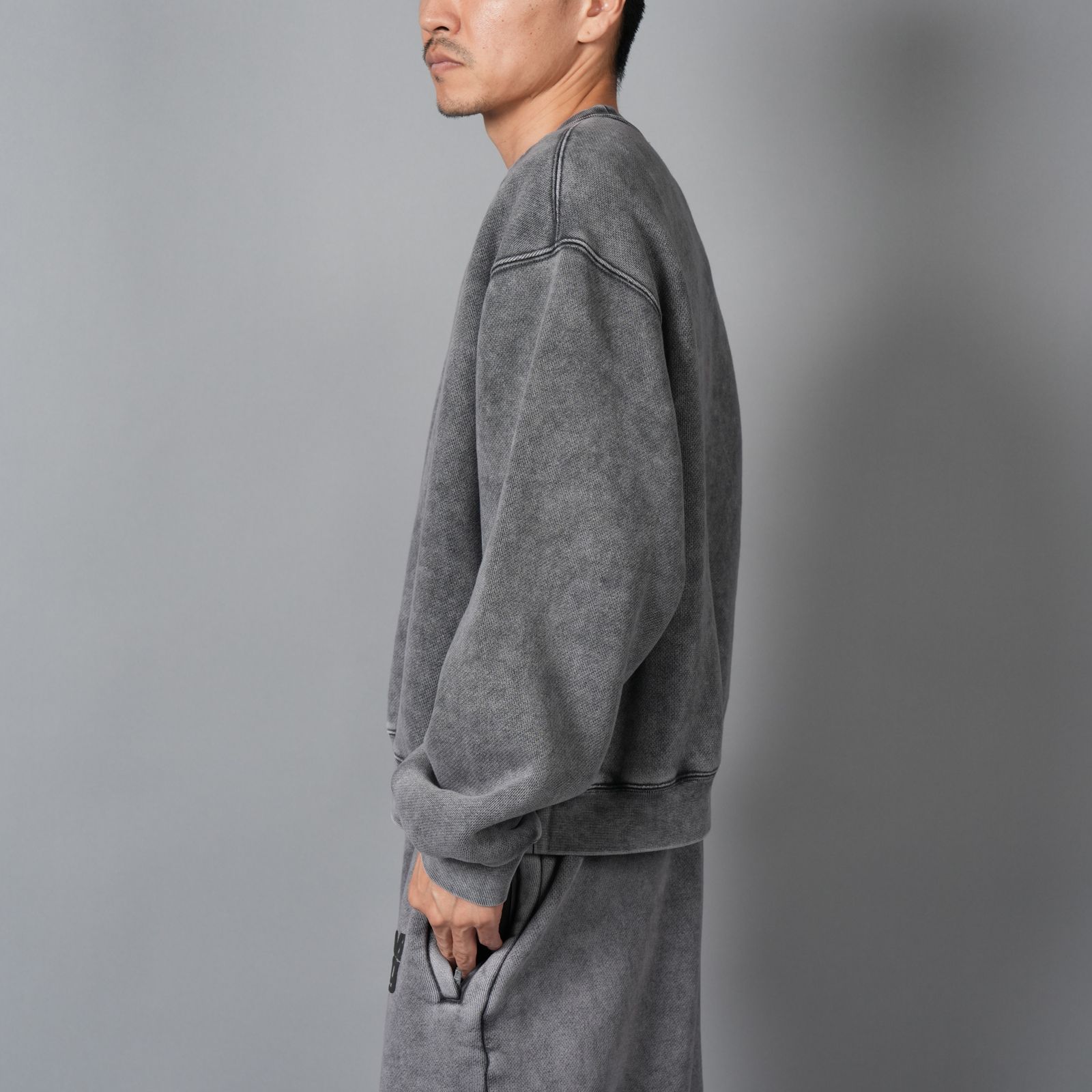 ESSENTIAL TERRY CLASSIC SWEATSHIRT PUFF PALINT LOGO  / スウェット・トレーナー (ウォッシュドグラナイト)