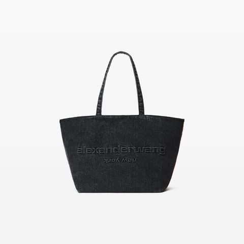 【ラスト1点】PUNCH TOTE /  コットンデニム トートバック (グレーアシッド) 20125T30T015 alexander wang