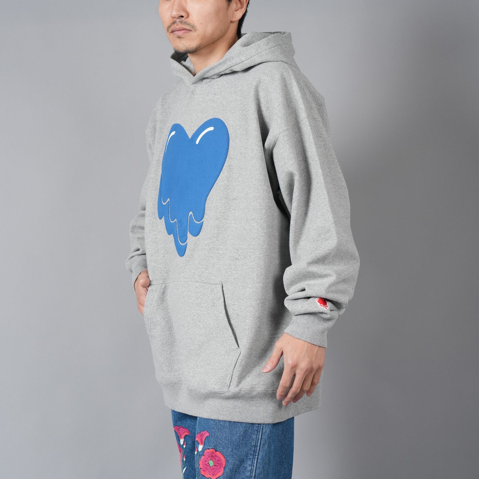 【ラスト1点】 HEART LOGO HOODIE /  ハートロゴ フーディー (グレー)