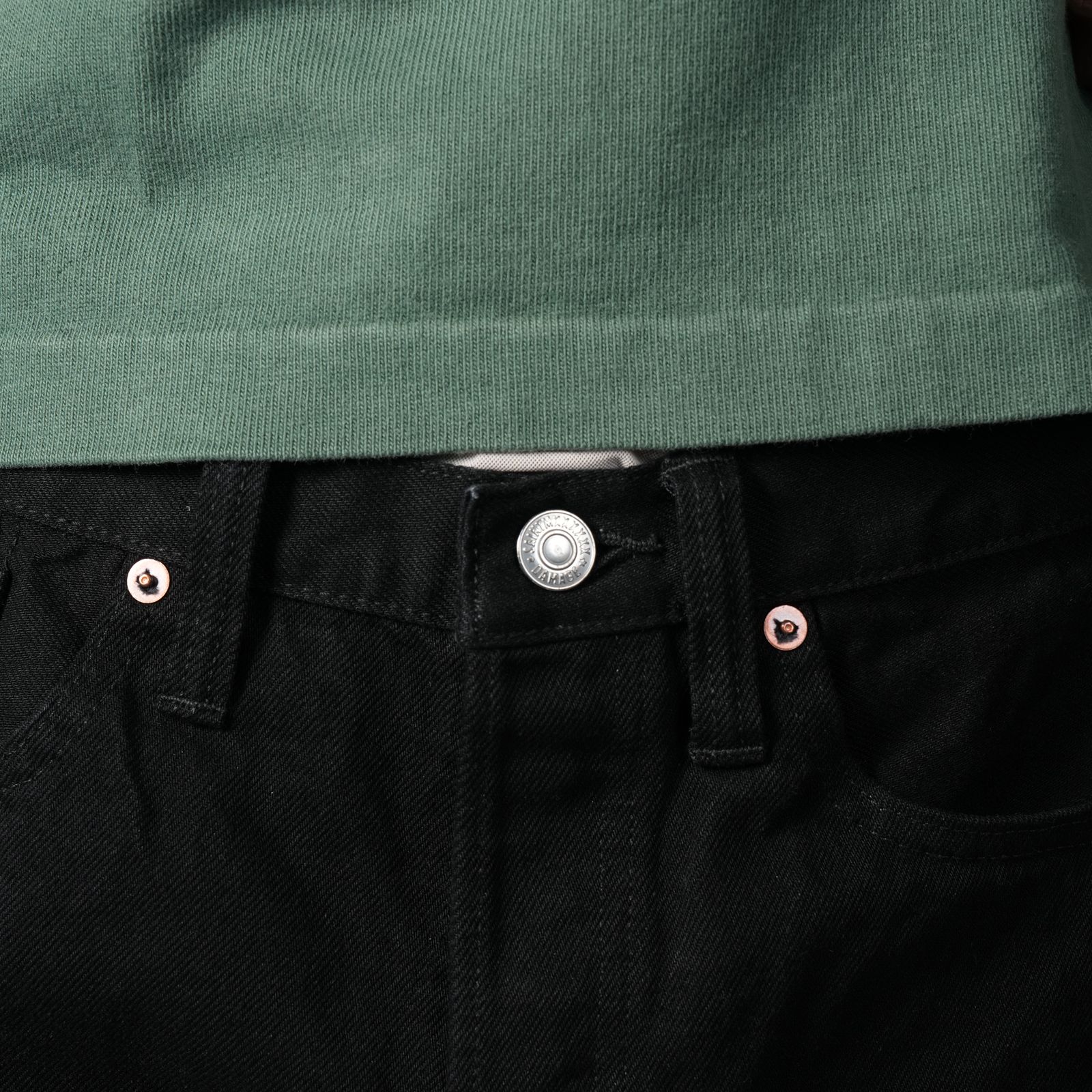 【残りわずか】SM-MK8-0000-077 / BLACK DENIM PANTS / STRAIGHT/ デニムパンツ (ブラック)