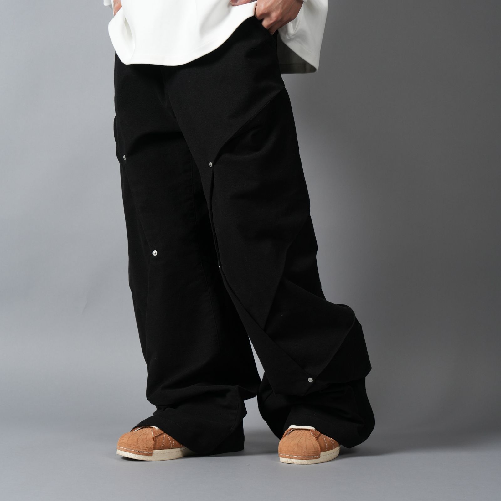 3D Double Knee Trousers / ダブルニー トラウザーズ (ブラック)