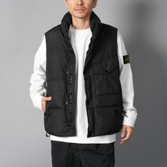 G100003 / CRINKLE REPS NY, RECYCLED NYLON / ダウンベスト[ガーメントダイ](ブラック)