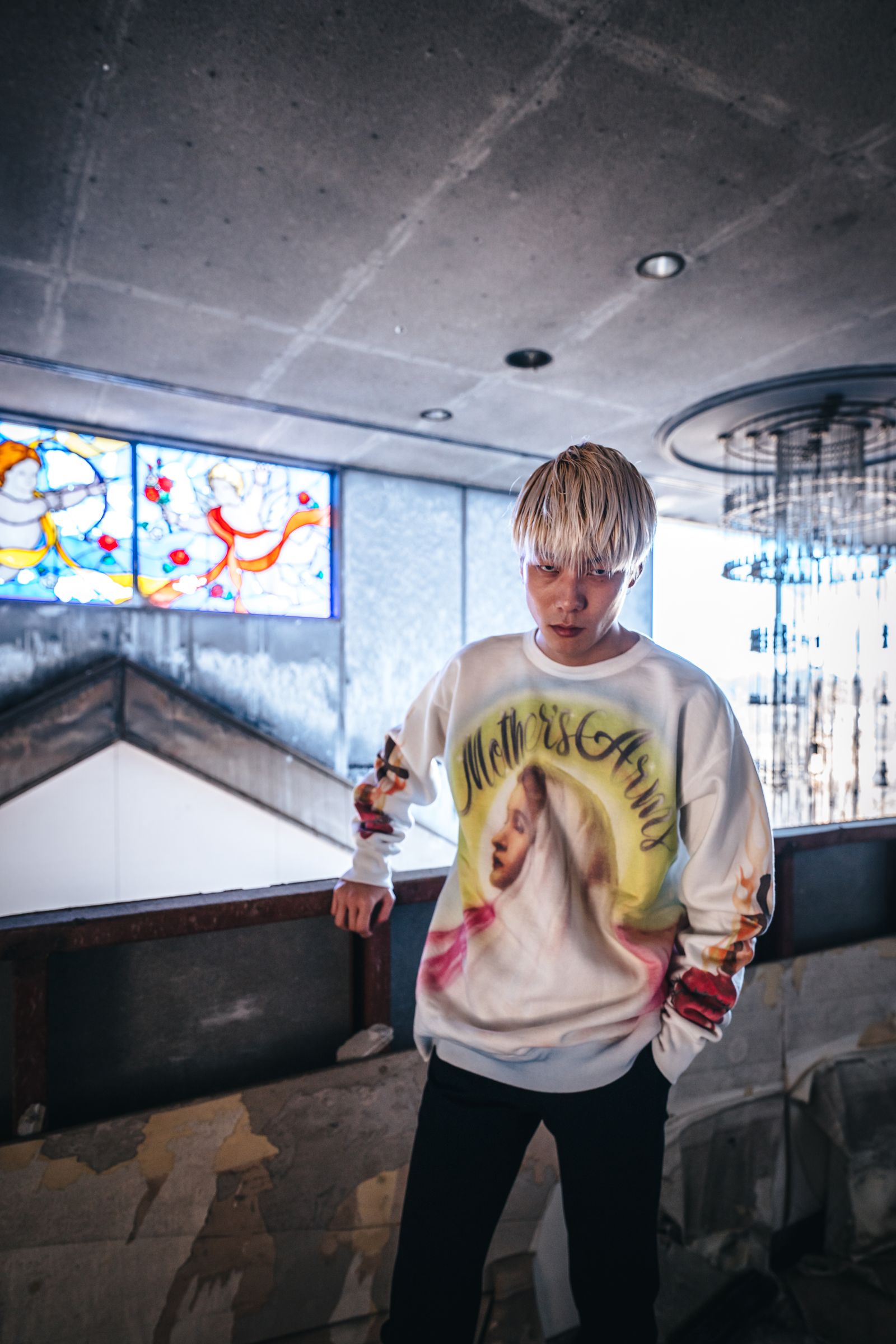 SM-S21-0000-012 / CRW SWEAT /  クルースウェット (ホワイト)