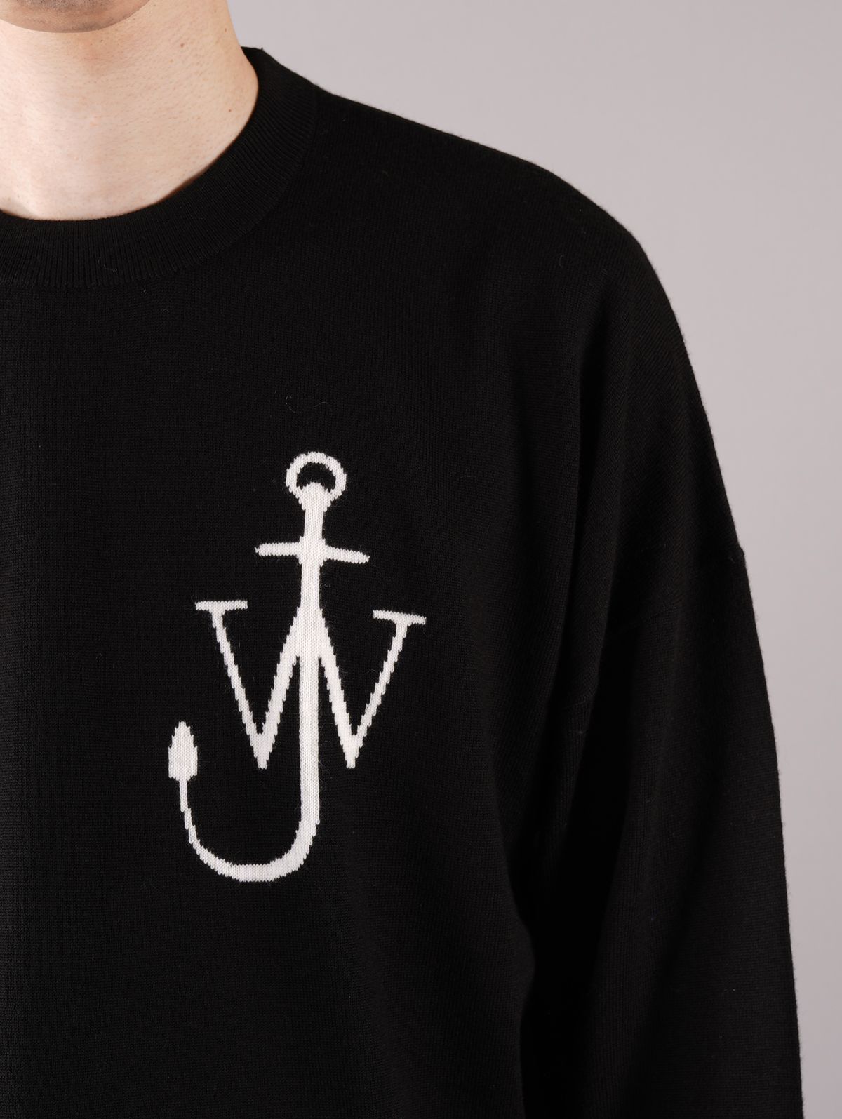 ラスト1点 / ANCHOR CREWNECK JUMPER / アンカークルーネック ジャンパー (ブラック)