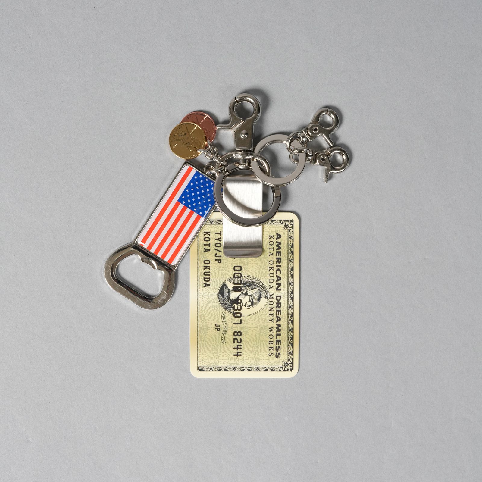 MONEY CLIP KEYRING (STELL) / マネークリップキーリング (シルバー/ゴールド)