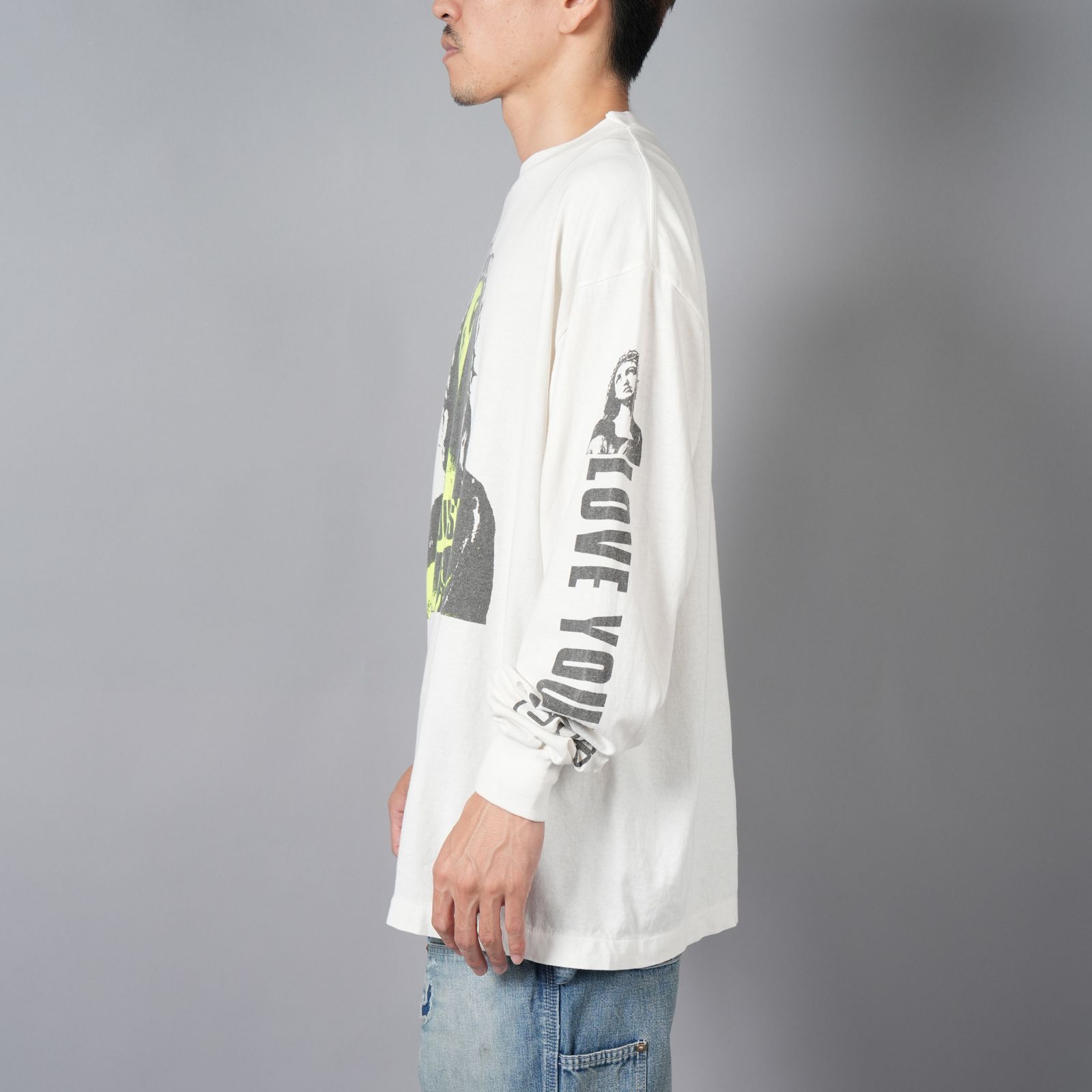 【ラスト1点】SM-YS1-0000-017 / LS TEE / LOVE UR SAINT / WHT / ロンT・カットソー (ホワイト)