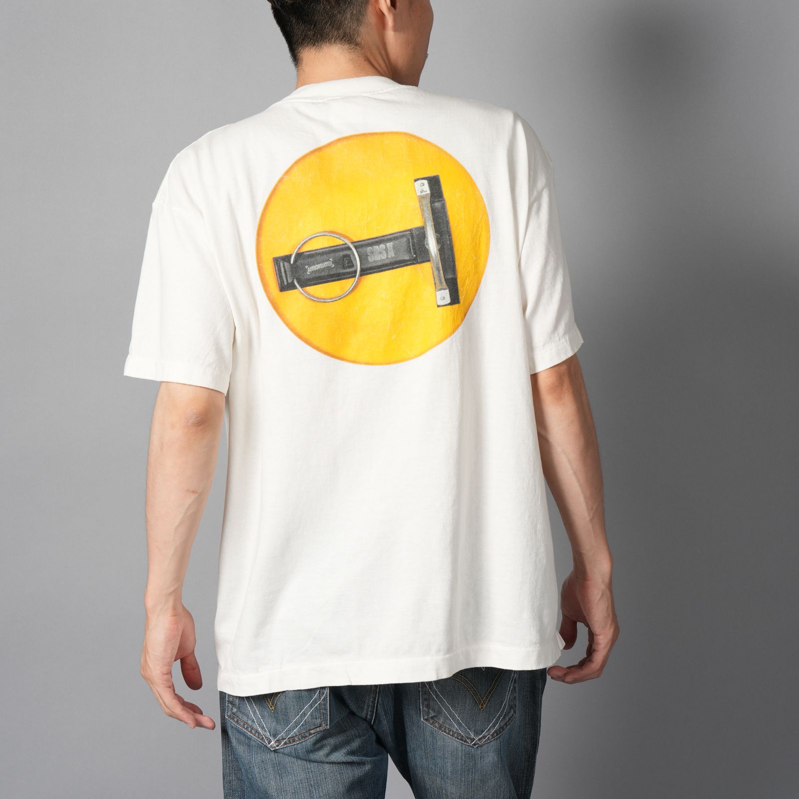 【ラスト1点】【コラボ】SM-HR1-0000-C02 / KLF_SS TEE / SMILE / WHITE / Tシャツ (ホワイト)