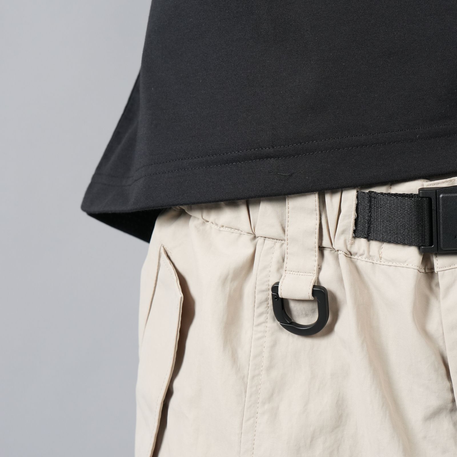 【ラスト1点】CRINKLE NYLON CUFF PANTS  / クリンクル ナイロン カフ パンツ  (ベージュ)