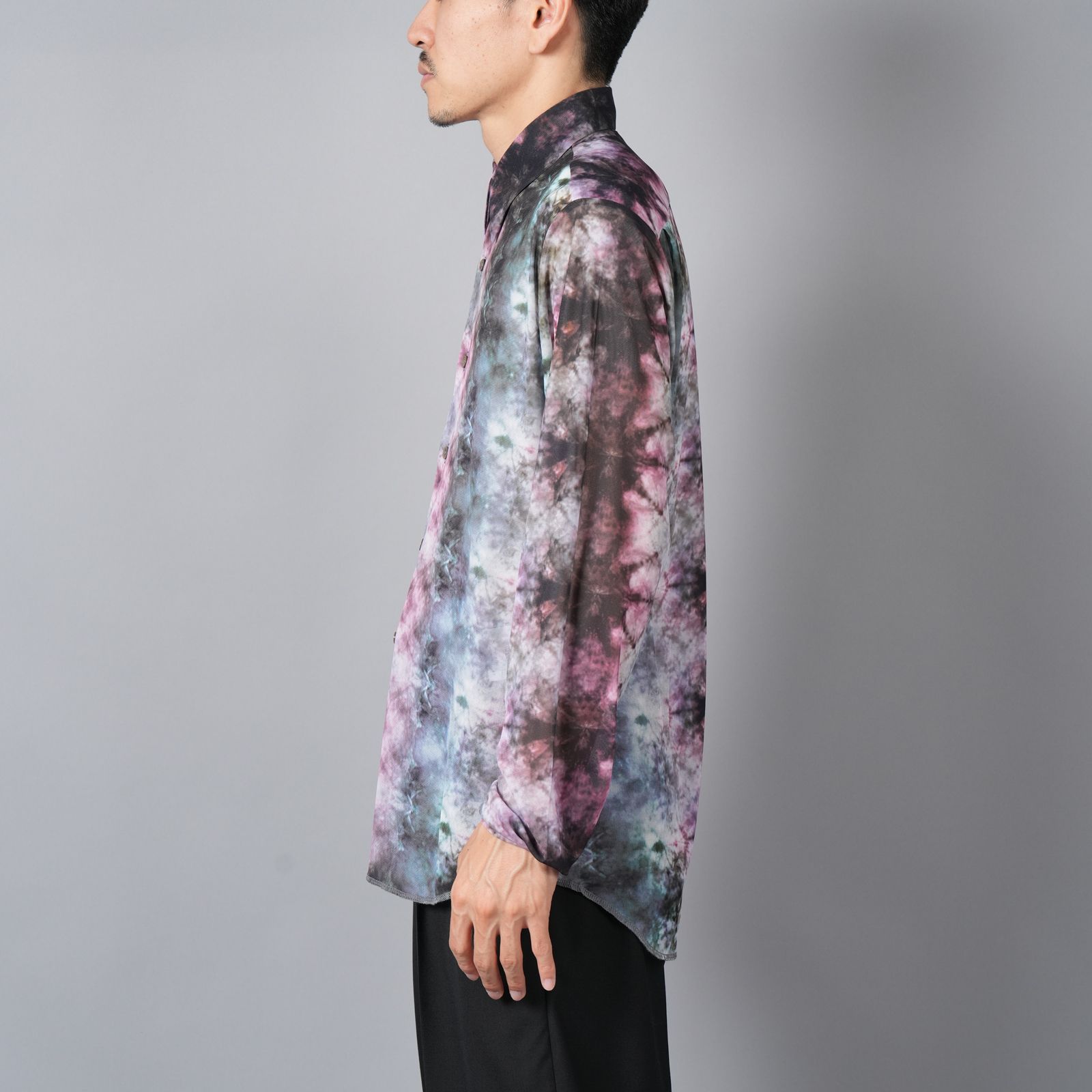 【ラスト1点】TIE DYE TULLE SHIRTS / タイダイ チュールシャツ (ピンク)