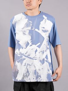 【ラスト1点】 TRANSPARENT FLOWER LAYERED T-SHIRTS / フラワーレイヤードTシャツ (ブルー)