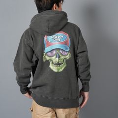 PRINTED HOODIE "TRUCKER" / プリント フーディー トラッカー / パーカー (ブラック)
