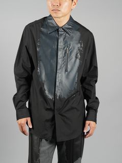 LEATHER BUZAM SHIRTS / レザー ブザムシャツ (長袖シャツ) / ブラック