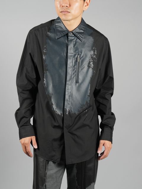 LEATHER BUZAM SHIRTS / レザー ブザムシャツ (長袖シャツ) / ブラック