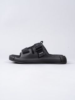 【ラスト1点】S022S SLIDE-ON SANDAL_CHAPTER 2 LEATHER AND TAPE（ECCO） / トングサンダル (レザー) / ブラック