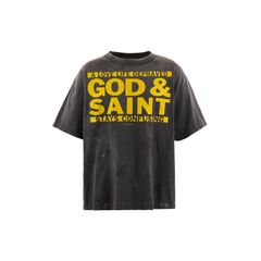 SM-MK8-0000-004 / SS T-SHIRT / GOD SAINT / BLACK / Tシャツ (ブラック)