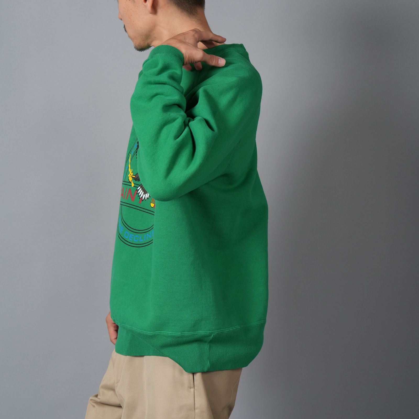 【残りわずか】SM-HR1-0000-049 / CRW NECK SWET / THE DECLINE / GRN / トレーナー・クルーネックスウェット (グリーン)