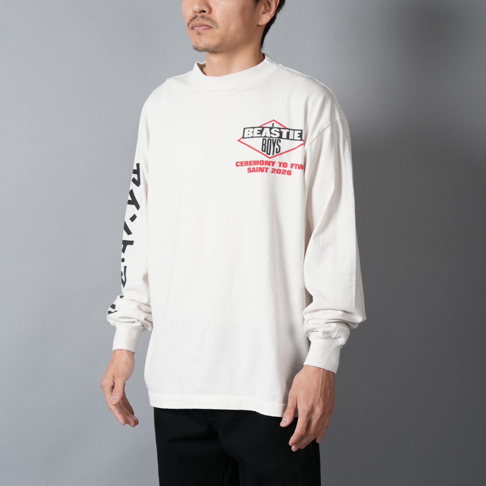 【残りわずか】【コラボ】SM-MK8-0000-C24 / BTB_LS T-SHIRT / BEASTIEBOYS / WHT / Tシャツ (ホワイト)