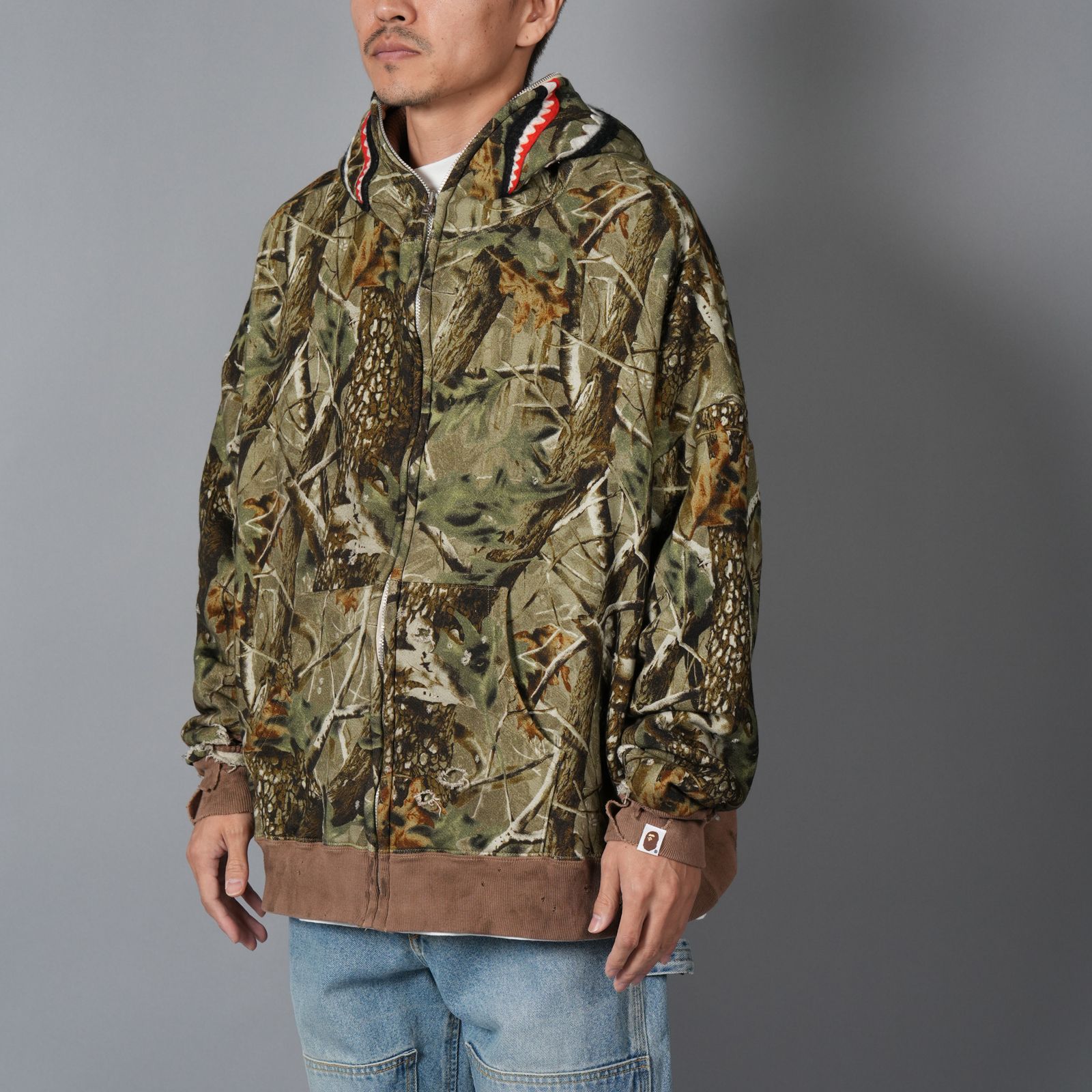 【ラスト1点】SM-HR1-0000-C38 / BAPE_ZIP HOODIE / SAHARK / CAMO / ジップフーディー (カモ)