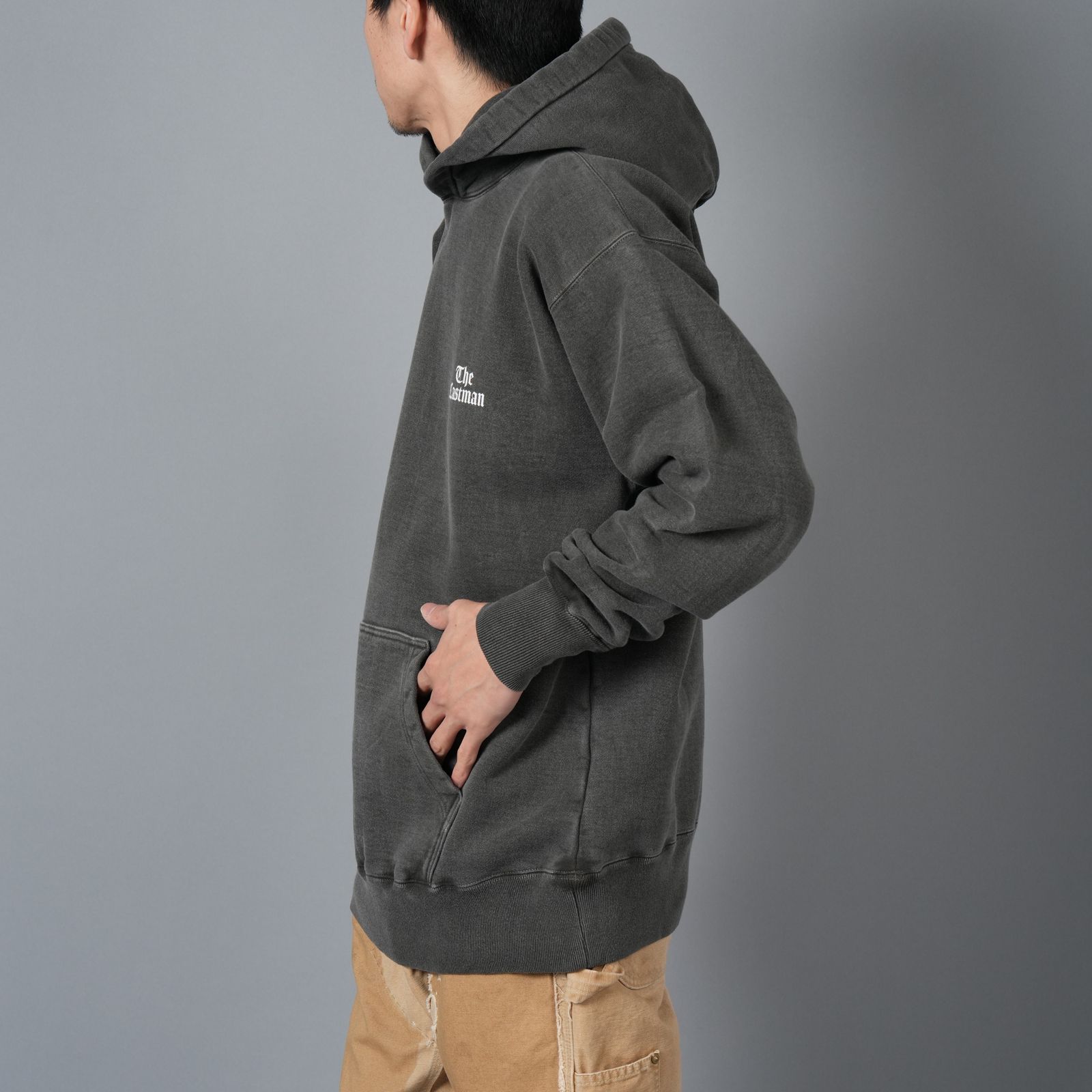 PRINTED HOODIE "TRUCKER" / プリント フーディー トラッカー / パーカー (ブラック)