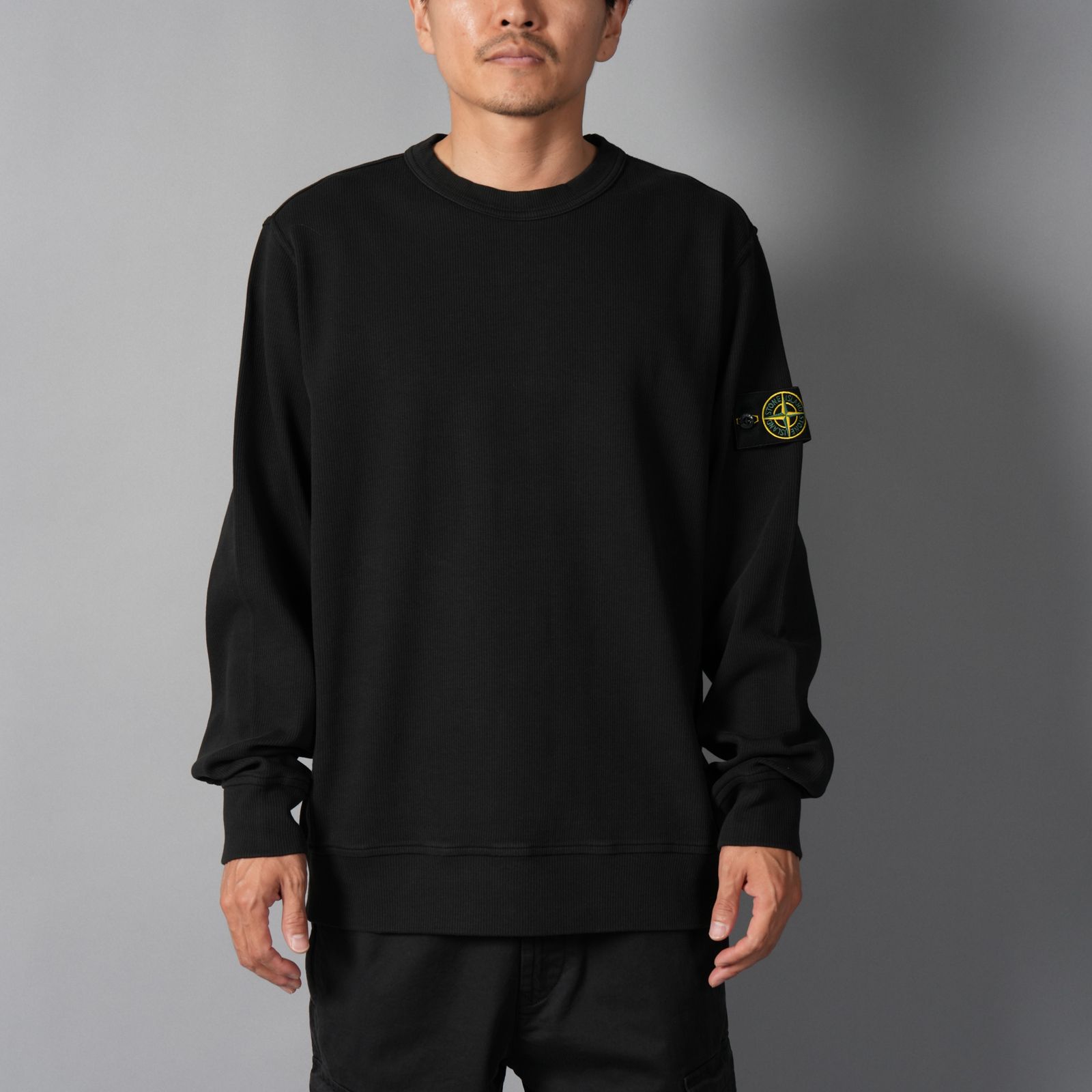 6100017 / ORGANIC COTTON INTERLOCK  / クルーネックスウェット(ブラック)