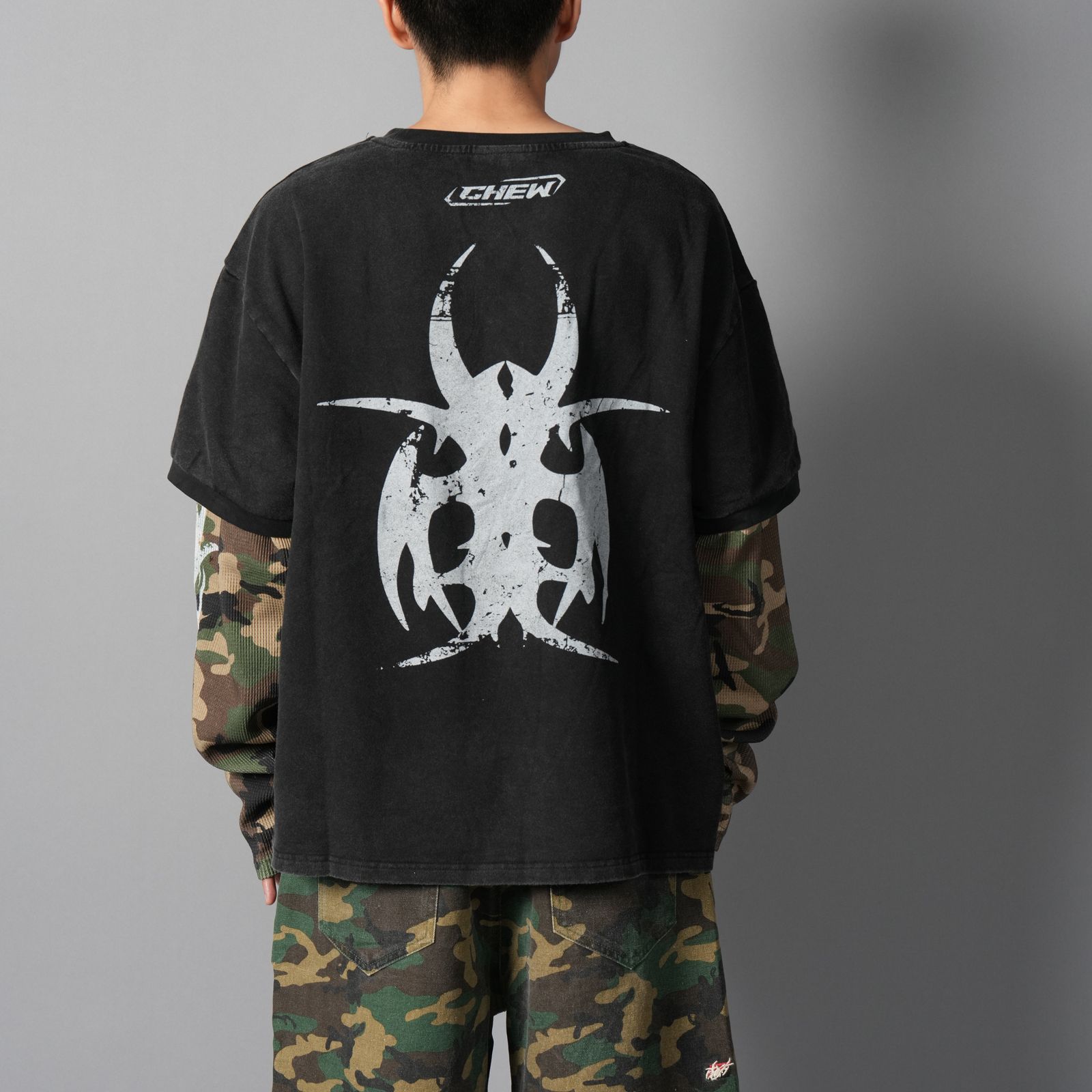 Roach Layered Longsleeve / ローチ レイヤード ロングスリーブ (ヴィンテージブラック/チェーンソー)