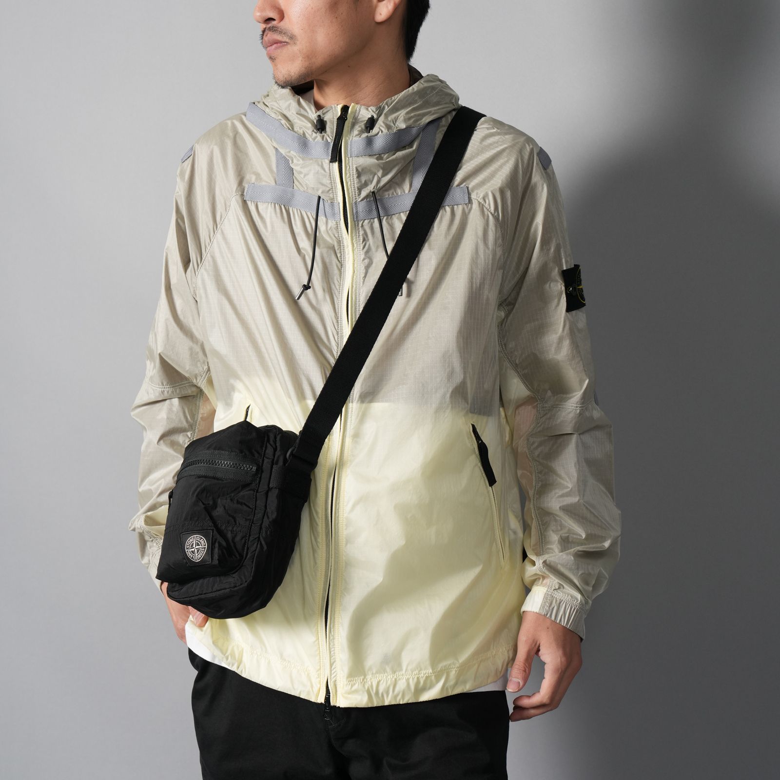 【再入荷】9200015 / COATED NYLON METAL IN ECONYL® / ポーチバッグ [ナイロンメタル](ブラック)