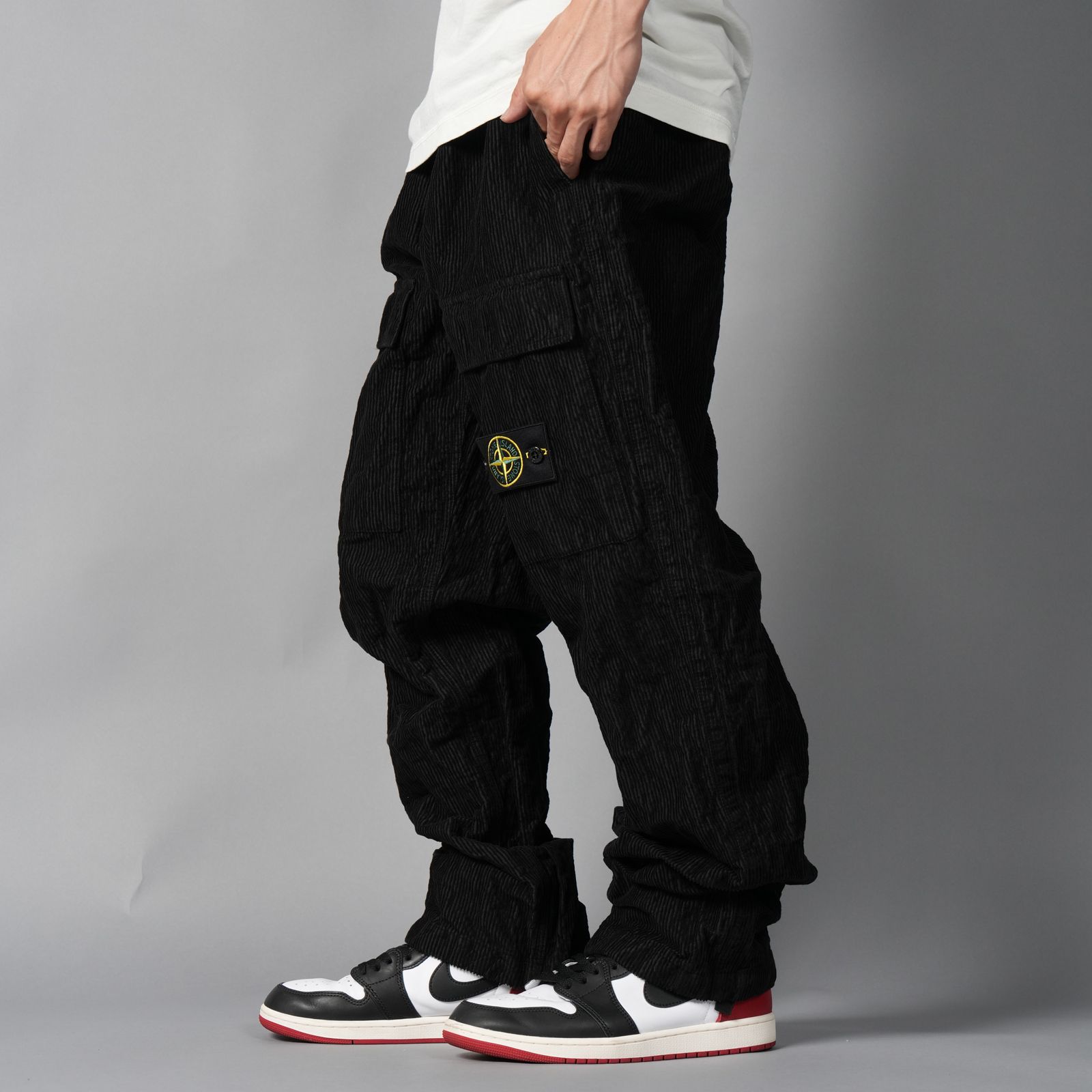 3100025 / WRINKLED CORDUROY 500-TC / コーデュロイパンツ [ルーズフィット](ブラック)