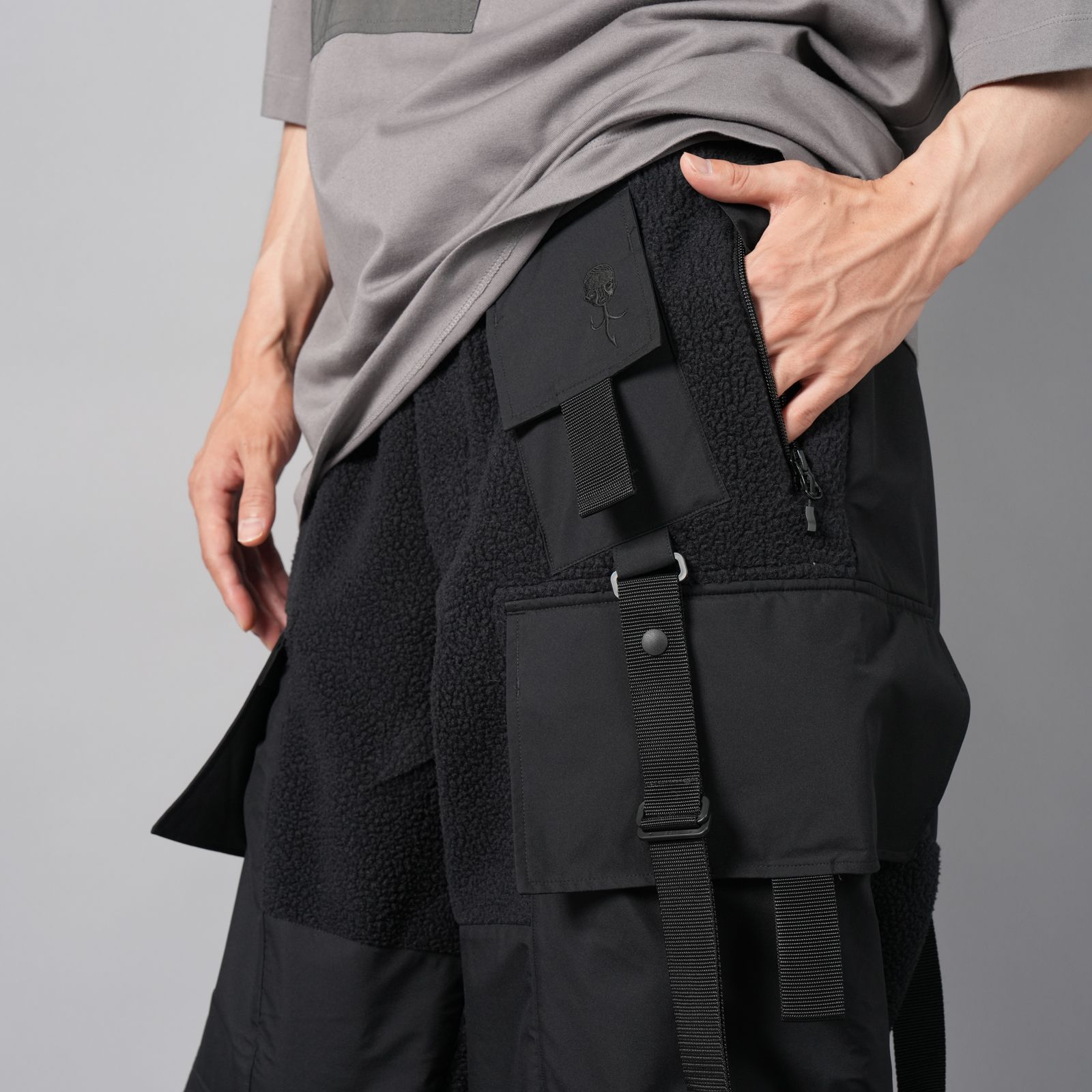 【ラスト1点】【限定】WINDSTOPPER BY GORE-TEX LABS 3L x POLARTEC  COAST GUARD TROUSERS / ゴアテックス ラボ スリーレイヤー / ナイロンパンツ [防水・防風] (ブラック)