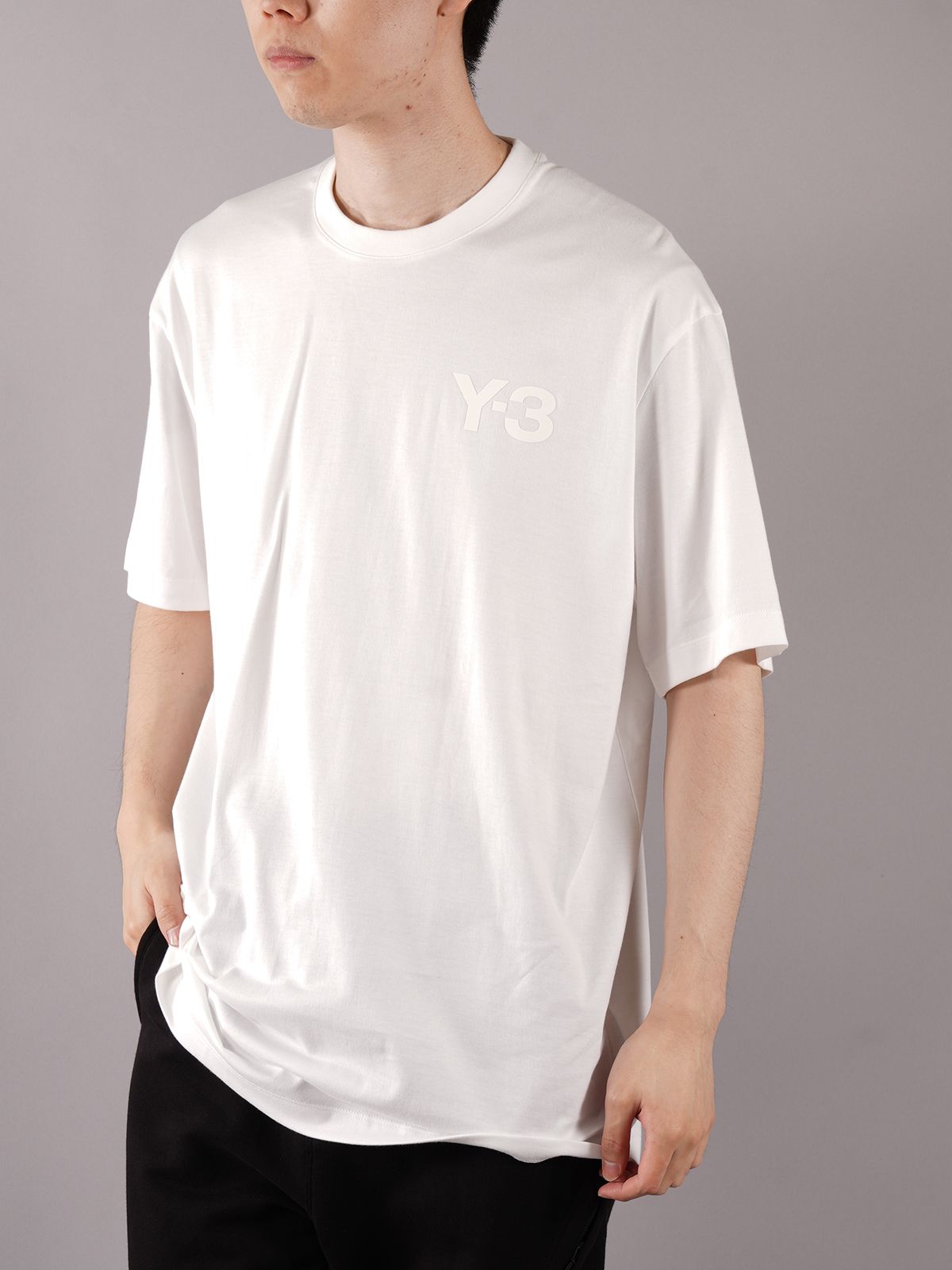 Tシャツ・カットソー Y-3 FW25 Logo print T-shirt (JD9829 WHITE) Y-3 logo-print T-shirt | White | FARFETCH JO