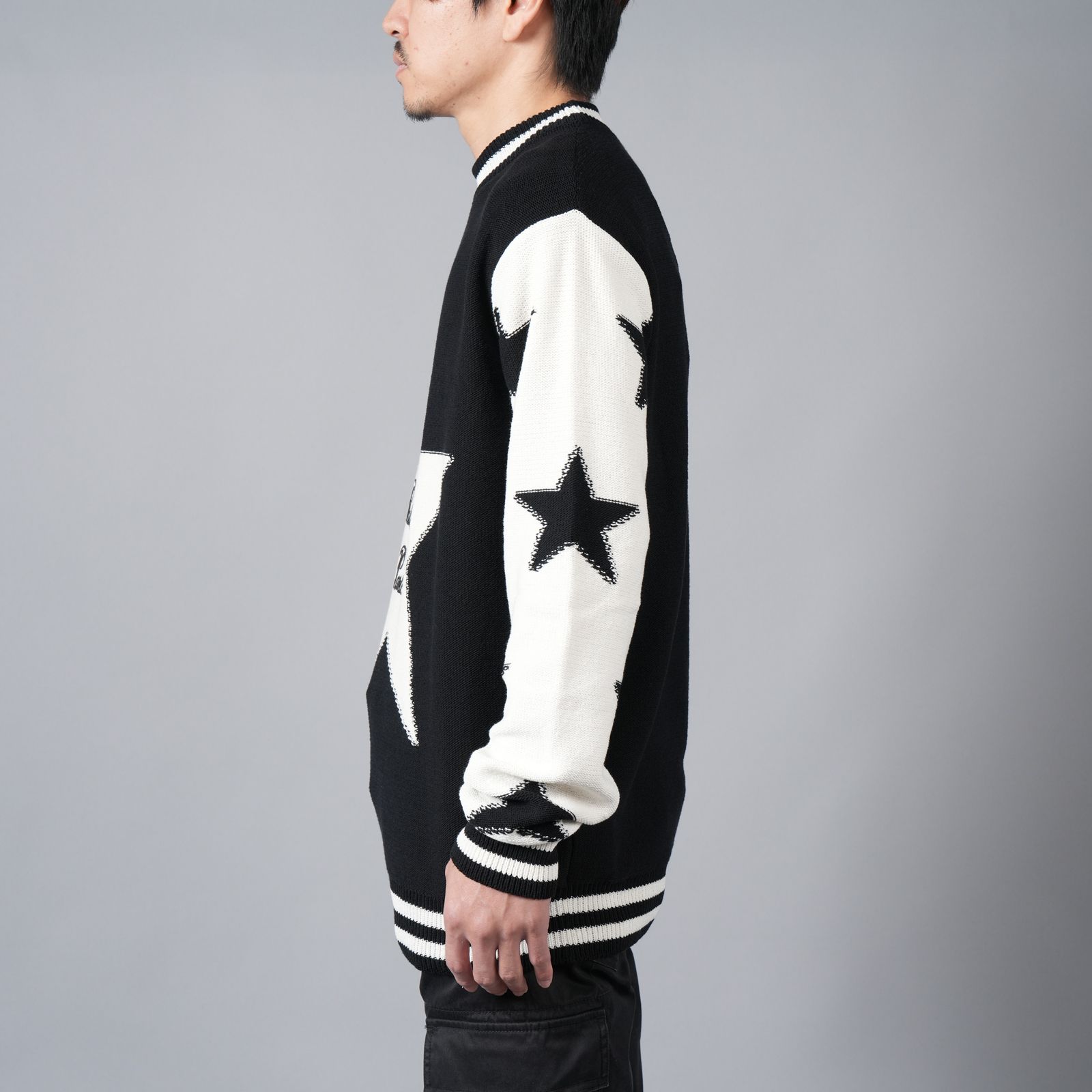 BALMAIN - 【ラスト1点】 BALMAIN SIGNATURE STARS COTTON SWEATER