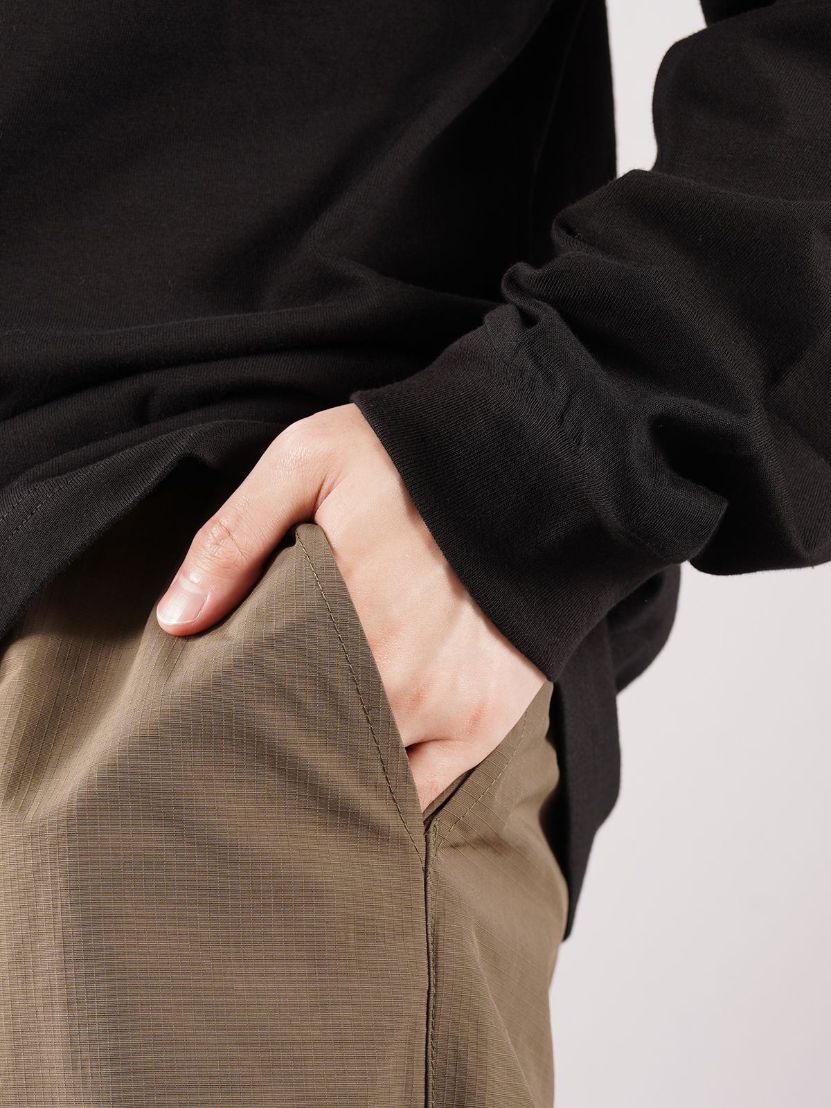 ラスト1点 / BUCKLE RIPSTOP PANTS / バックル リップストップ パンツ (グリーン)