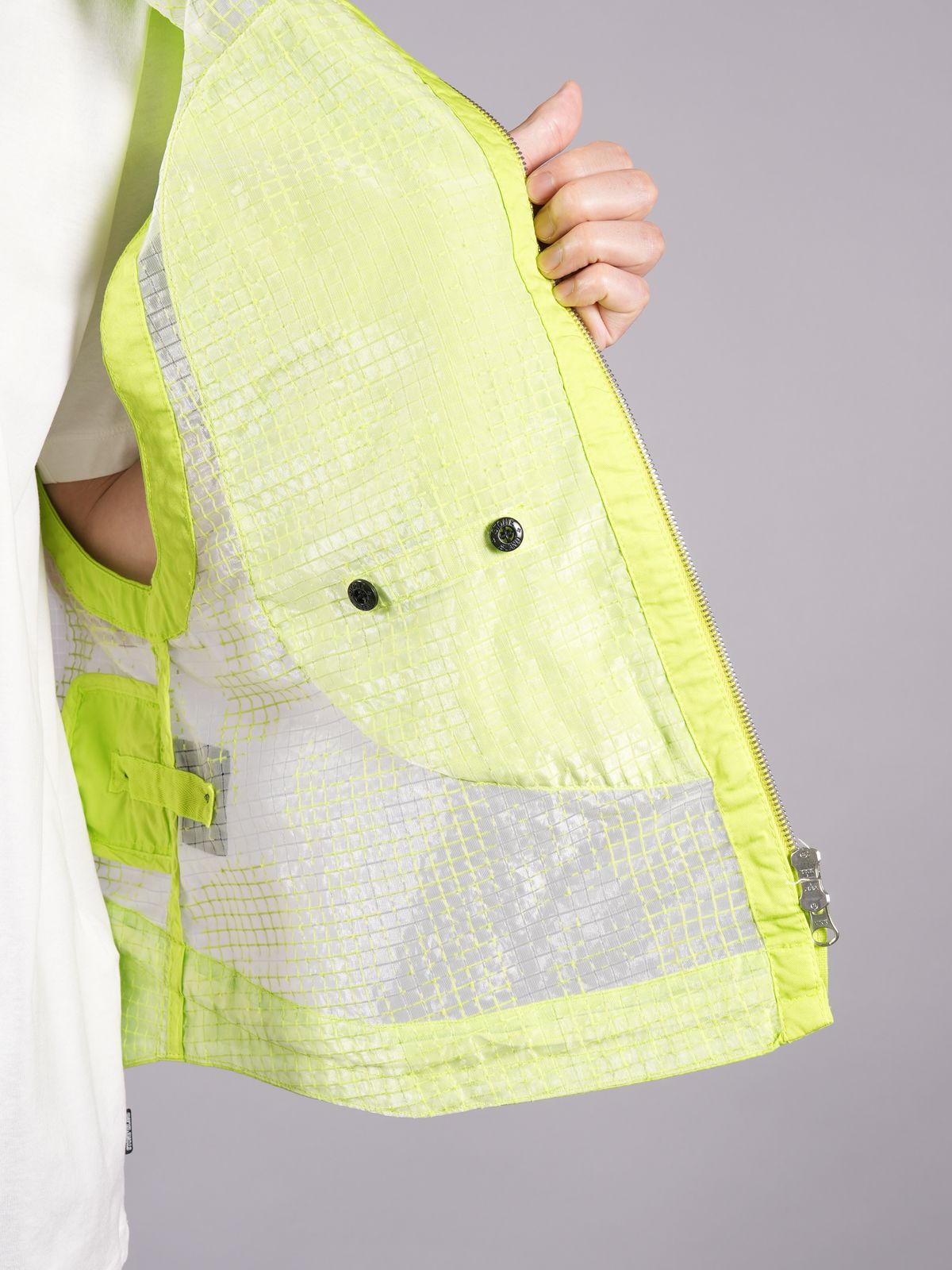 【ラスト1点】 G0223 VEST DISTORTED RIPSTOP ORGANZA-TC / ベスト (ピスタチオグリーン)
