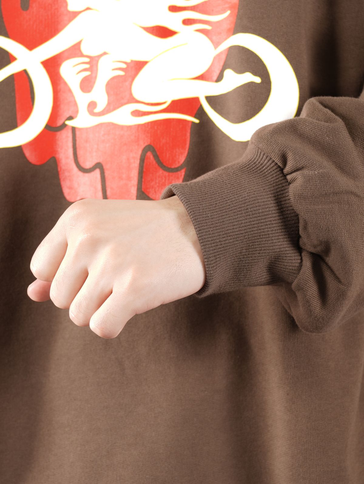 【ラスト1点】GIRL BIKE SWEAT SHIRT / ガールバイク スウェットシャツ (ブラウン)