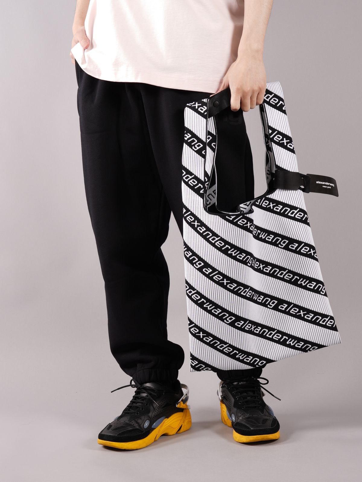 ALEXANDER WANG - ラスト1点 / Large logo jacquard shopper - ラージ