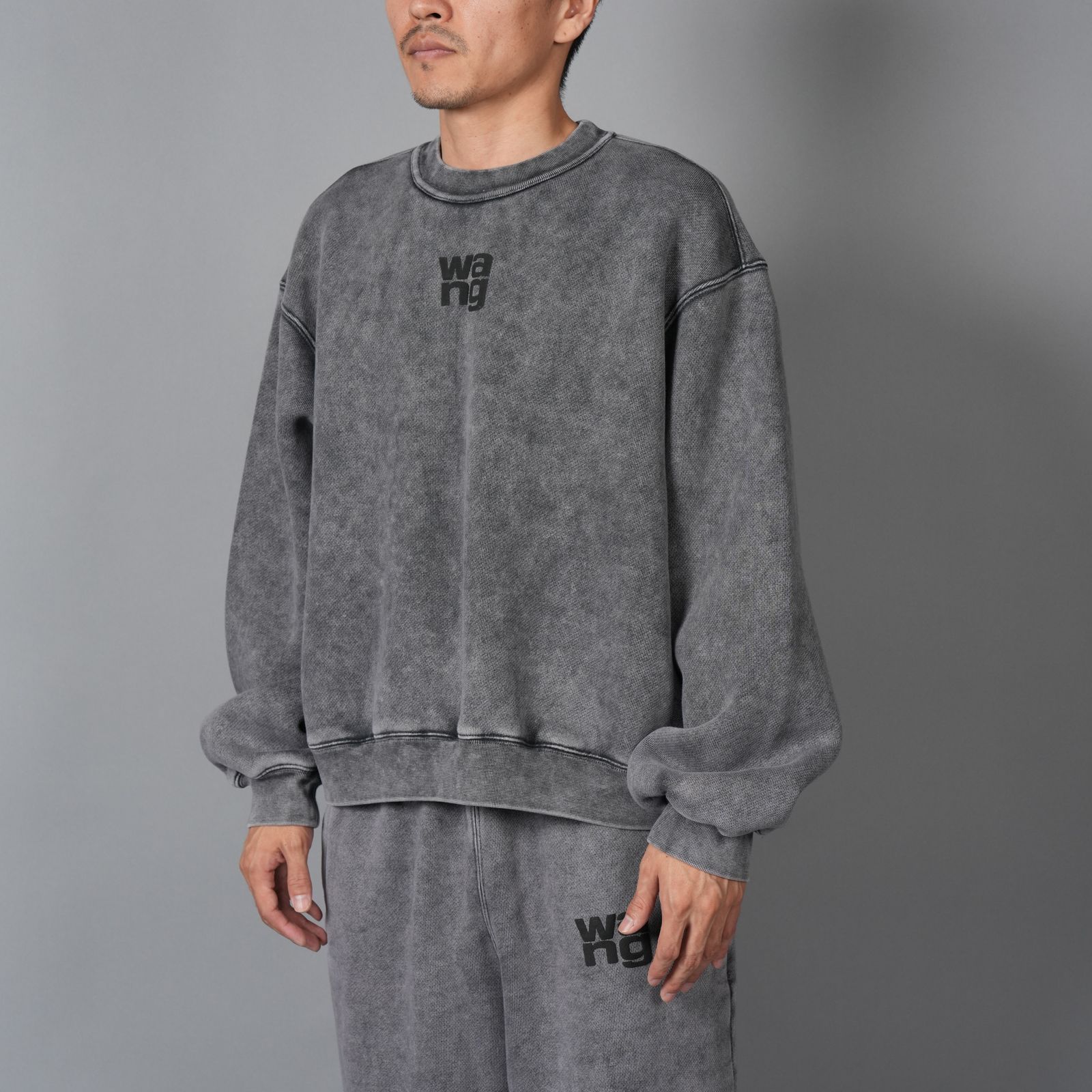 ESSENTIAL TERRY CLASSIC SWEATSHIRT PUFF PALINT LOGO  / スウェット・トレーナー (ウォッシュドグラナイト)
