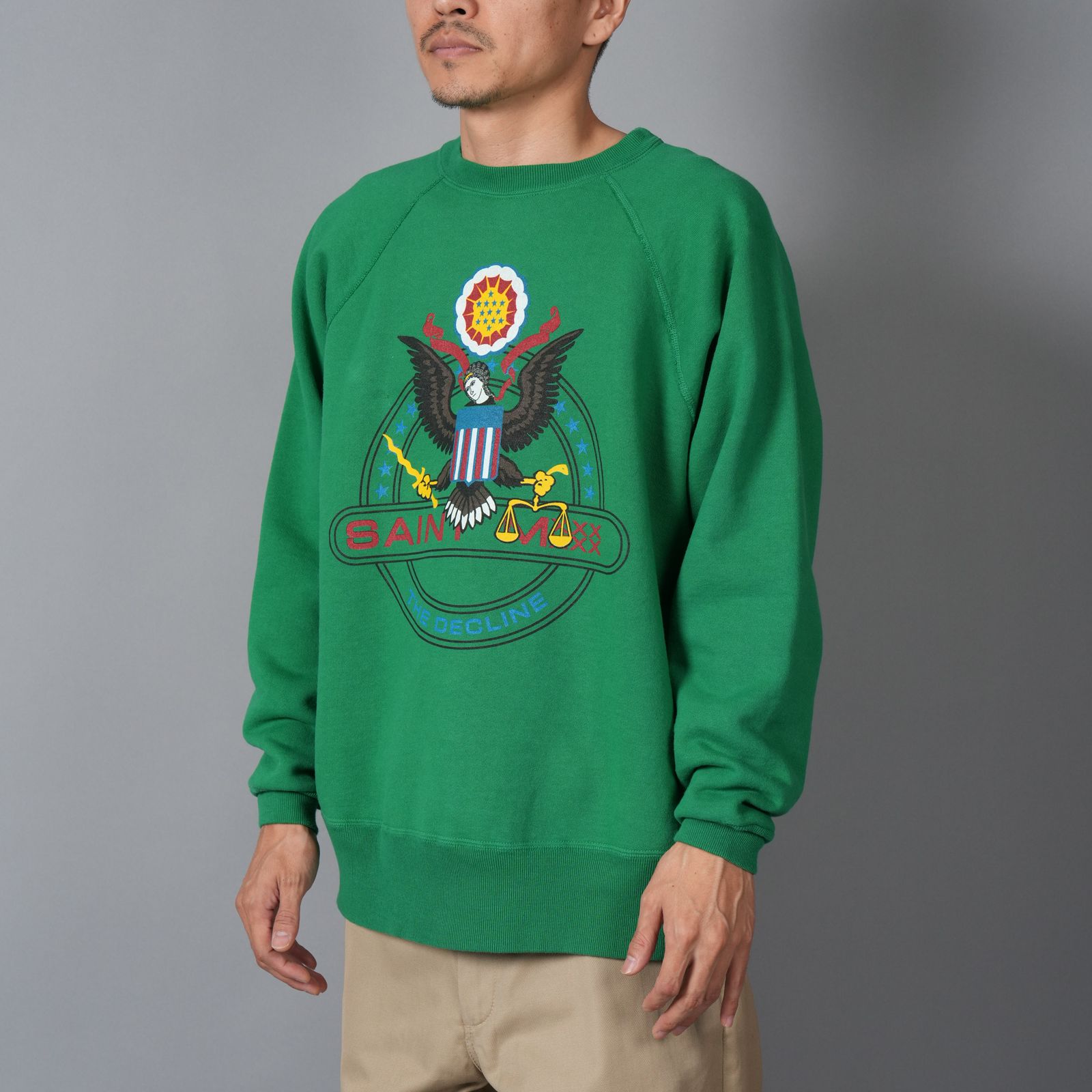 【残りわずか】SM-HR1-0000-049 / CRW NECK SWET / THE DECLINE / GRN / トレーナー・クルーネックスウェット (グリーン)