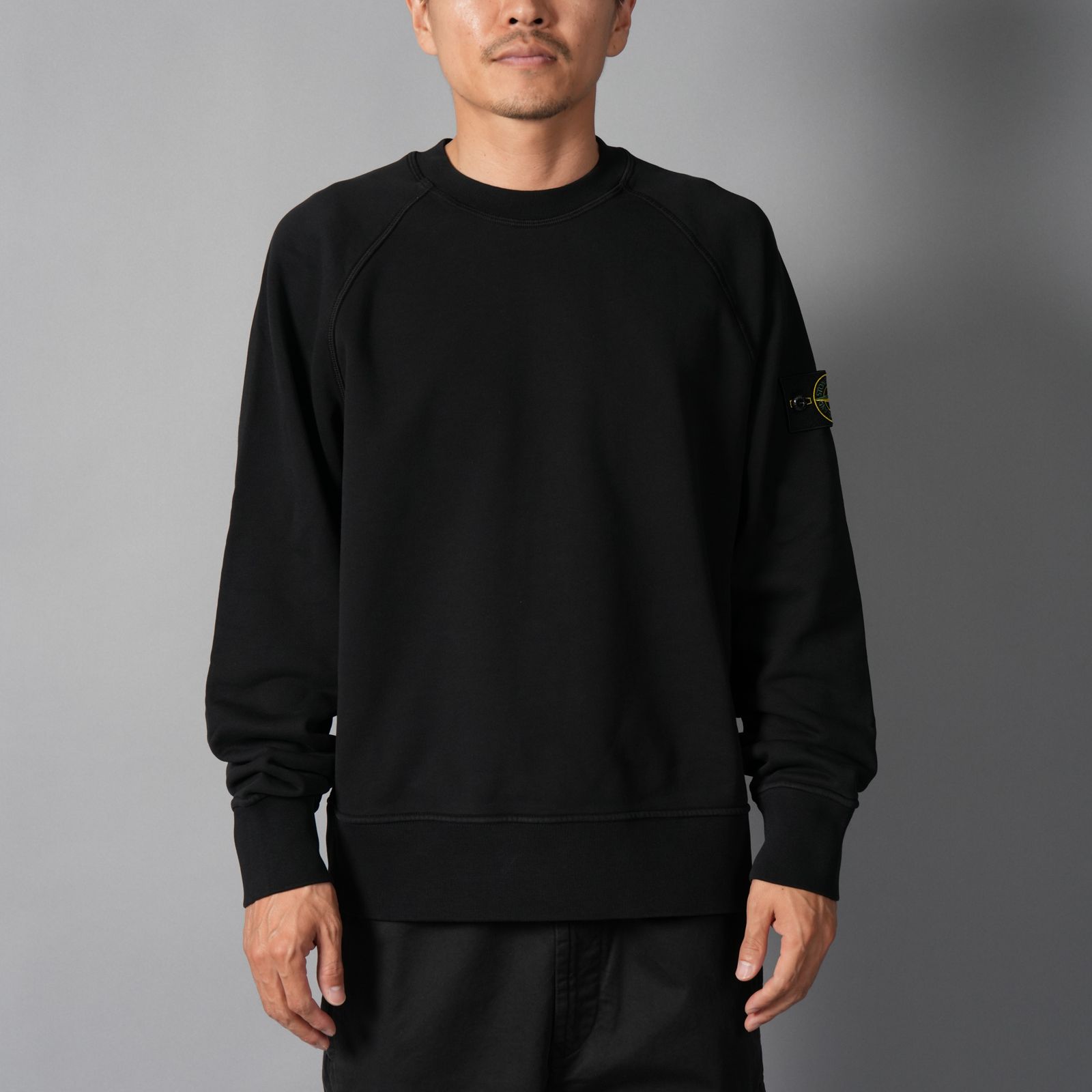 6100008 / ORGANIC COTTON FLEECE  / クルーネックスウェット  [オーバーフィット] (ブラック)