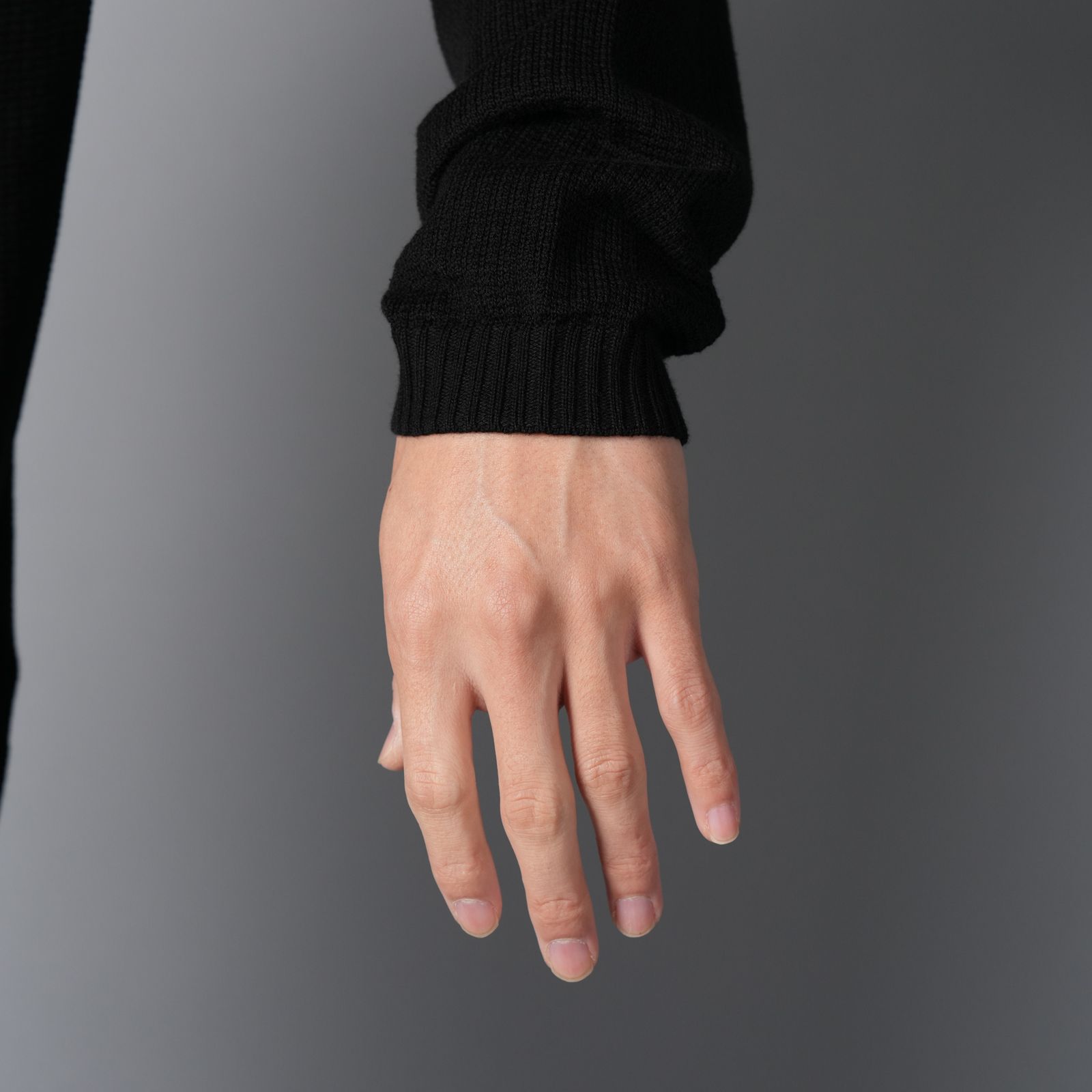 5100023 MICRO STITCH SOFT ORGANIC COTTON / ニット (ブラック)