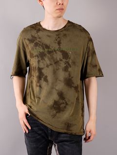 【ラスト1点】 VIRTUAL VOODOO SHORT SLEEVE /Tシャツ(オリーブ)ダメージ加工