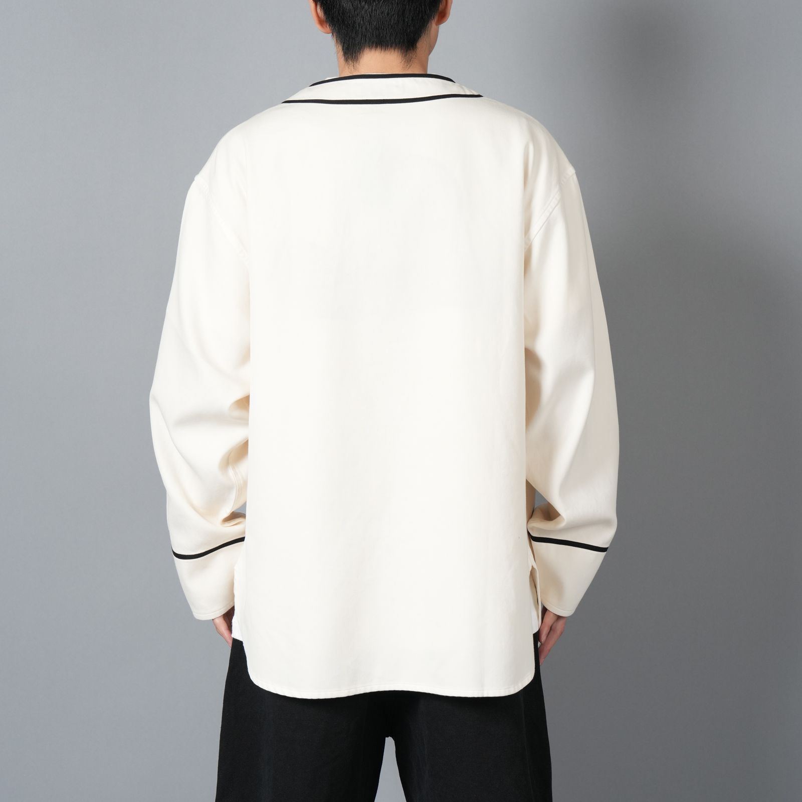 【ラスト1点】BASEBALL SHIRTS "C.R.E.A.M" (L/S) / ベースボールシャツ (ホワイト)