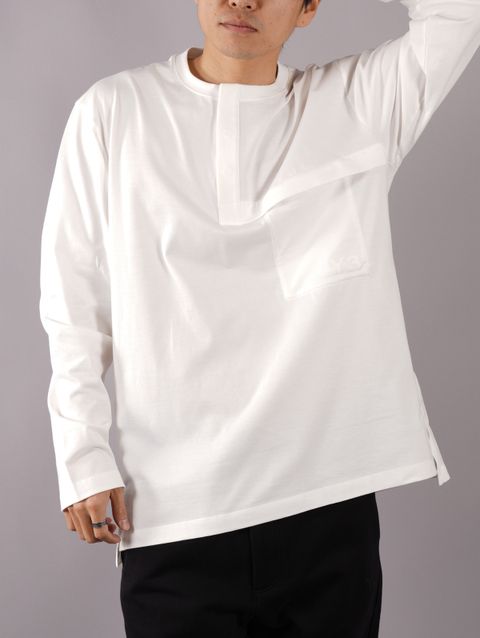 ラスト1点 / M CLASSIC HENLEY  / メンズクラシック ヘンリー (ホワイト)