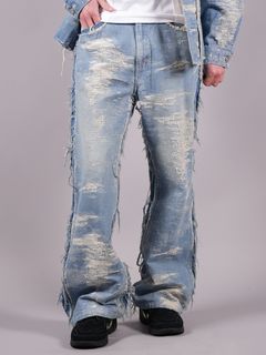 DESIGN FLARED PANTS / デザイン フレアパンツ (ブリーチ)