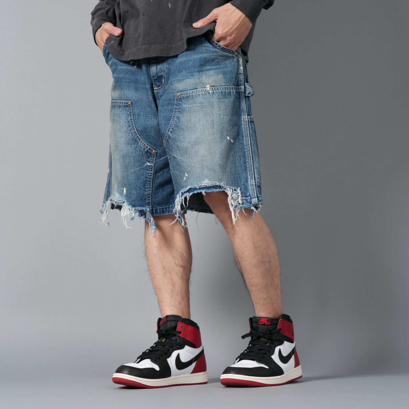 【ラスト1点】SM-HR8-0000-073 / DOUBLE KNEE SHORTS / BLUE / ダブルニーショーツ (ブルー)