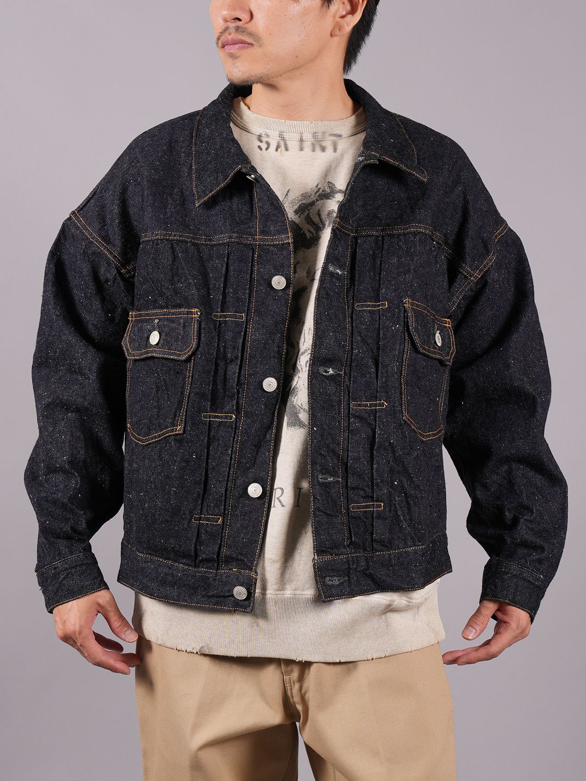 SAINT M×××××× - 【ラスト1点】【限定】SM-A23-0000-C16 / BJ_DENIM JKT / ベルベルジン デニムジャケット  [ワンウォッシュ] (ブルー) | Confidence