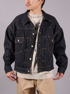 【ラスト1点】【限定】SM-A23-0000-C16 / BJ_DENIM JKT / ベルベルジン デニムジャケット [ワンウォッシュ] (ブルー)
