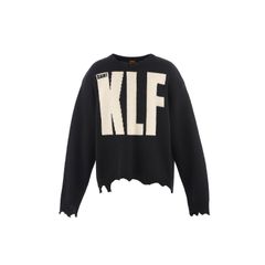 SM-HR1-0000-C08 / KLF_CREW NECK KNIT / KLF / BLACK / ニット・セーター (ブラック)