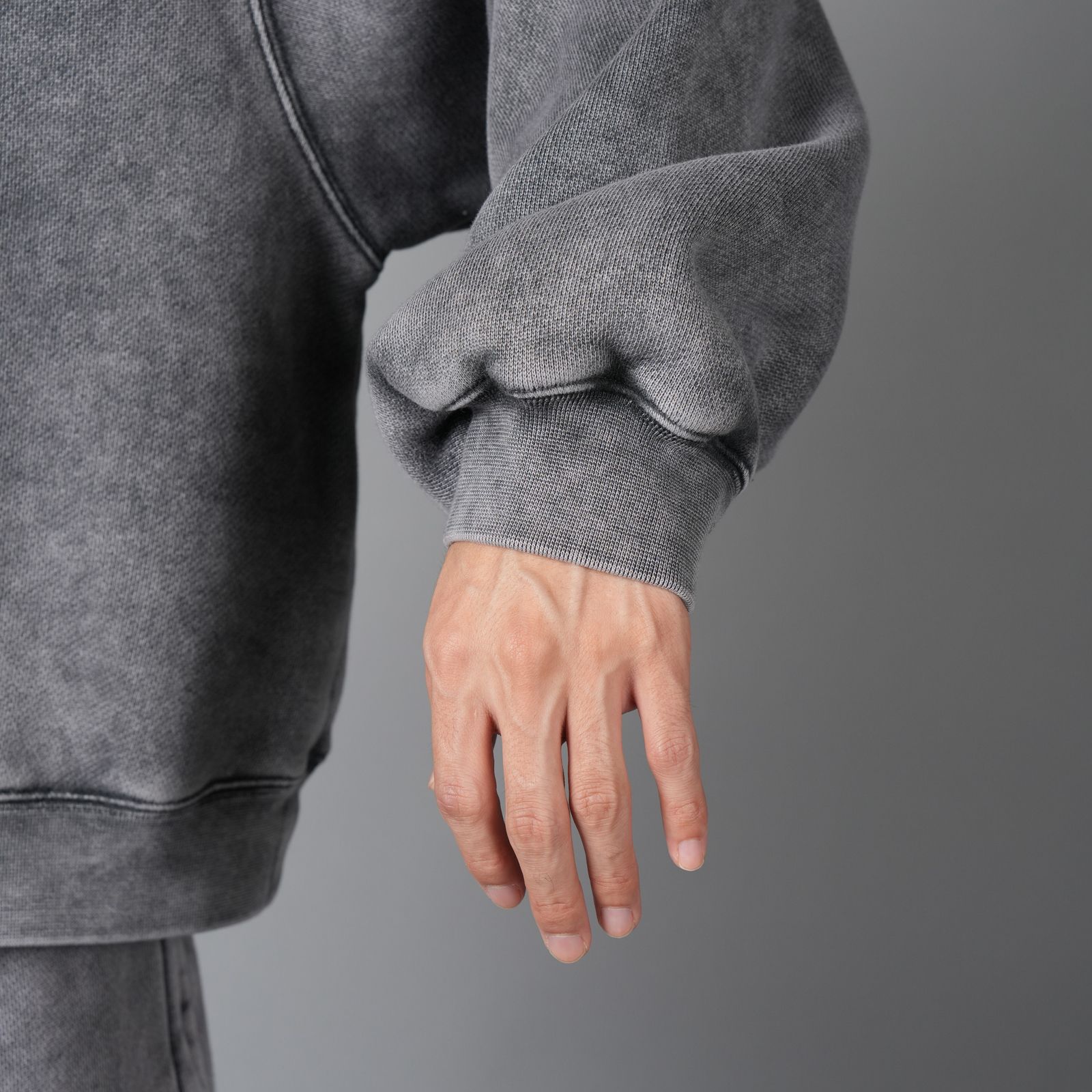 ESSENTIAL TERRY CLASSIC SWEATSHIRT PUFF PALINT LOGO  / スウェット・トレーナー (ウォッシュドグラナイト)