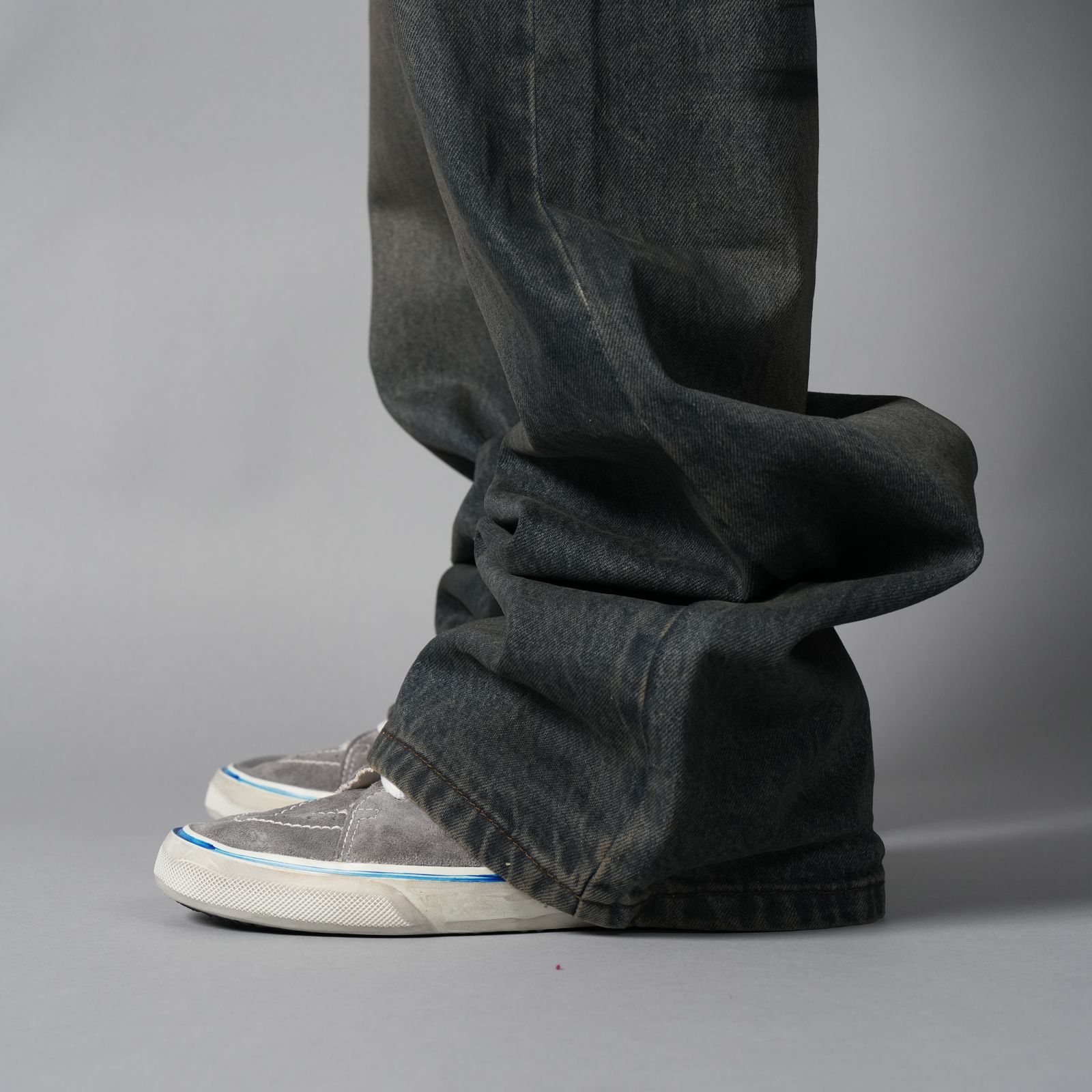 LAX, straight cut denim (junkyard) / デニムパンツ (ウォッシュドブルー)