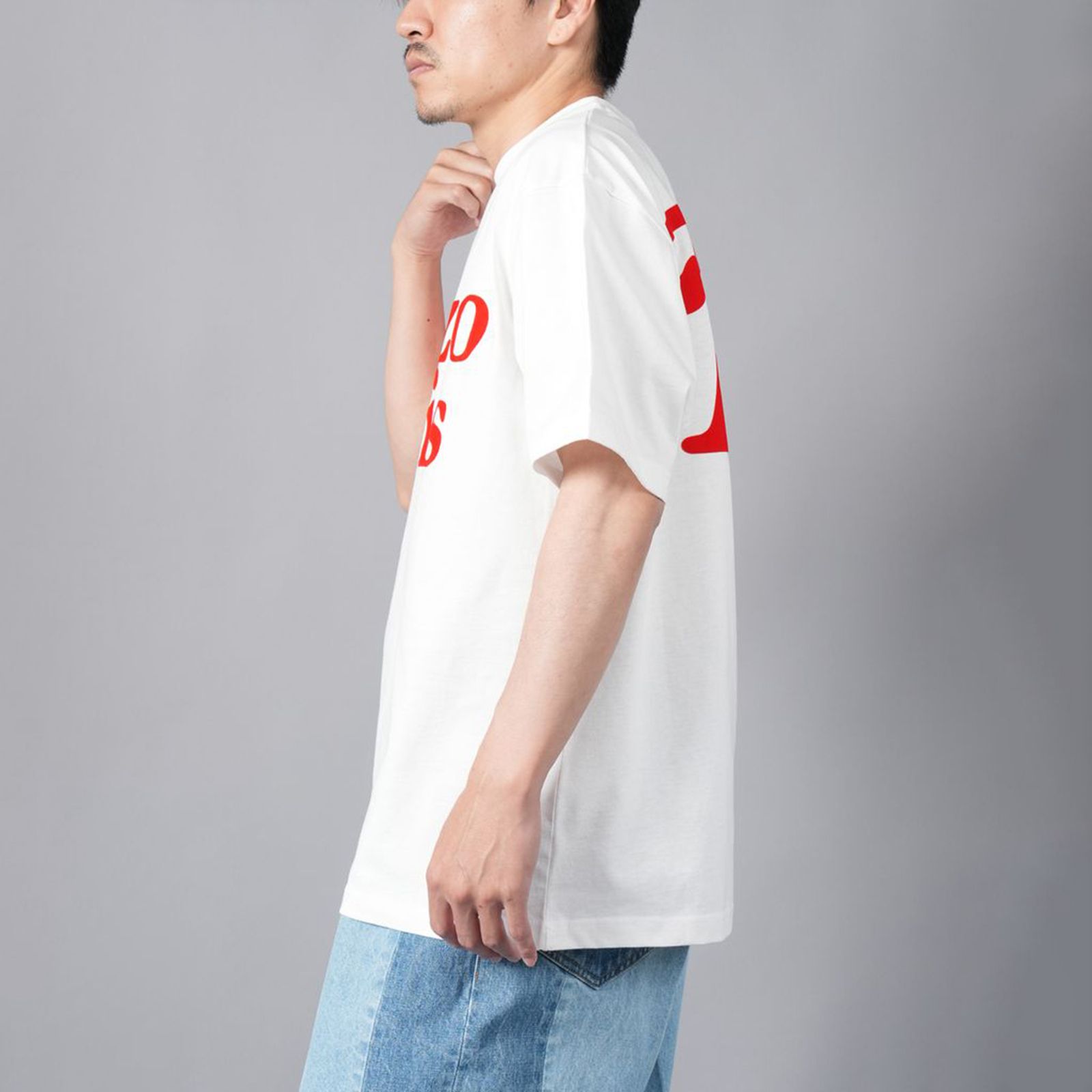 【Kenzo】White Cotton T-Shirt オーバーサイズ Tシャツ KENZO - 【残りわずか】【限定】'KENZO VERDY MARKET' オーバー