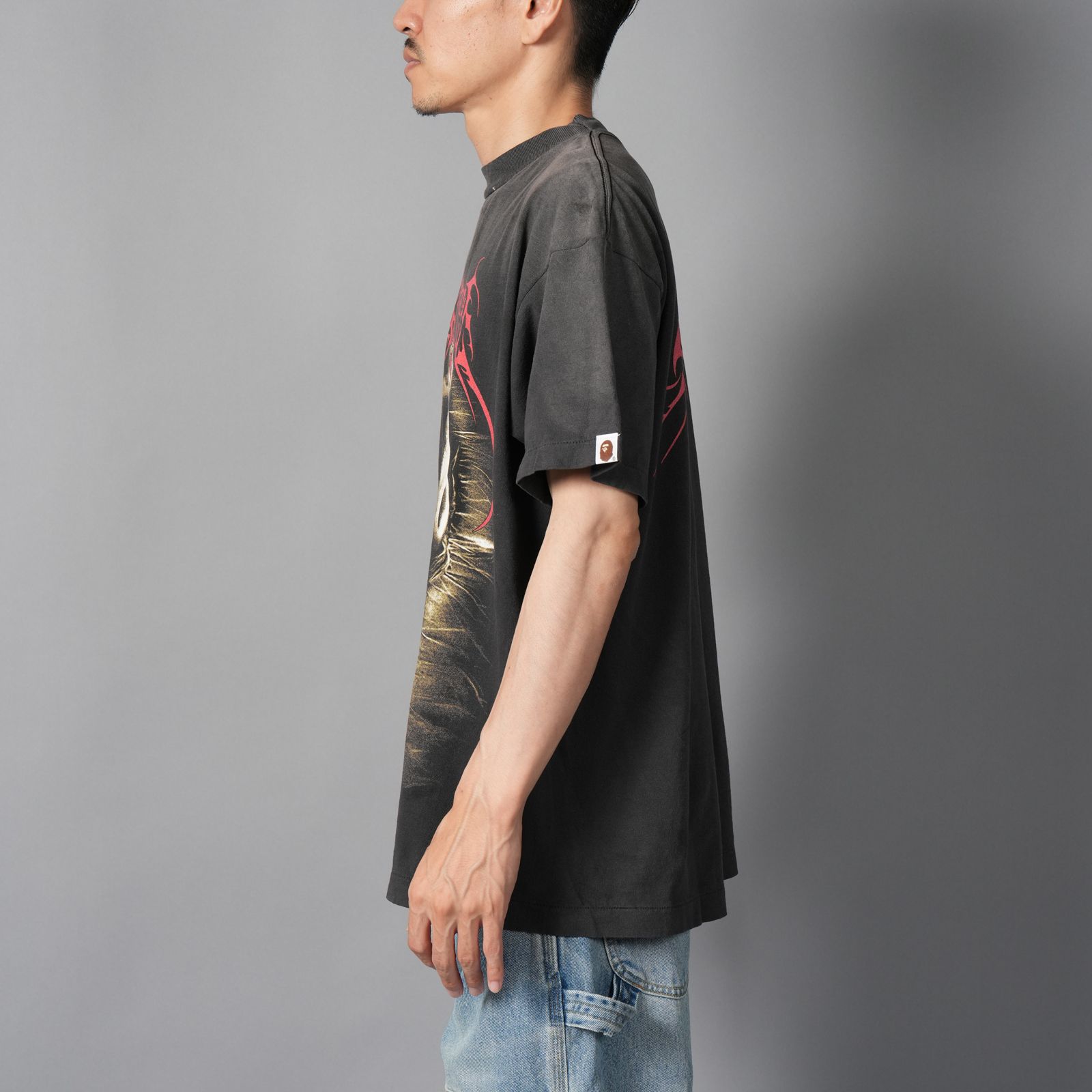 【コラボ】SM-HR1-0000-C37 / BAPE_SS TEE / SAINT BAPE / BLACK / Tシャツ (ブラック)